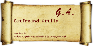 Gutfreund Attila névjegykártya